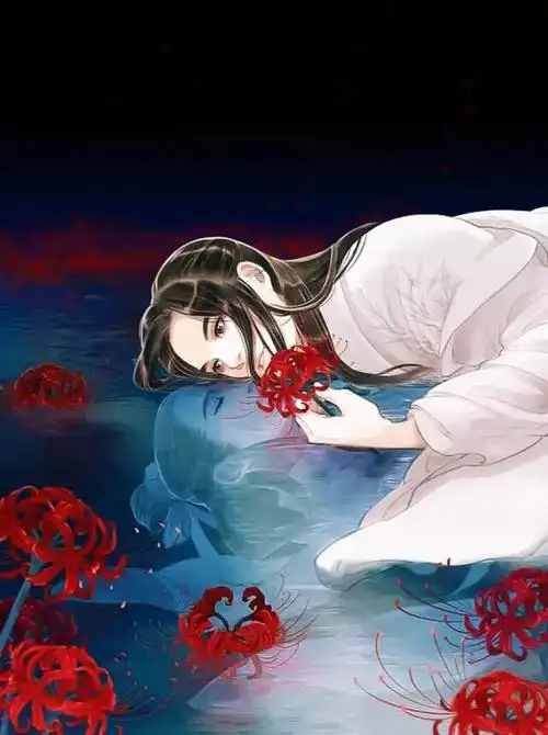 古风美男彼岸花元素