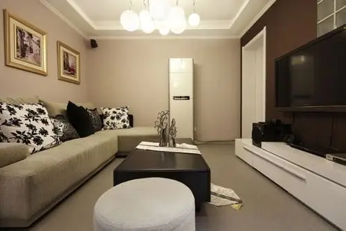 灰咖色,有一种莫名的沉稳和舒适感_客厅装修大全