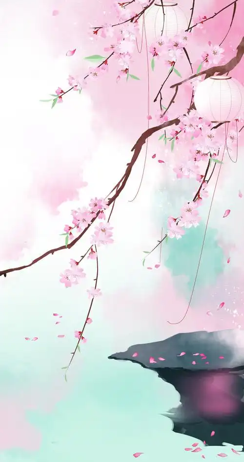 古风桃花背景