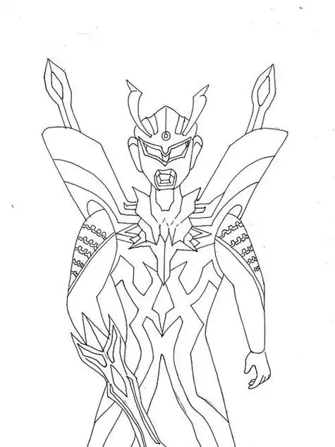 儿童简笔画奥特曼赛罗