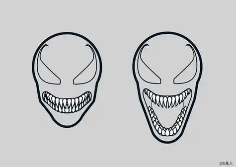 简笔画毒液 简笔画毒液怎么画