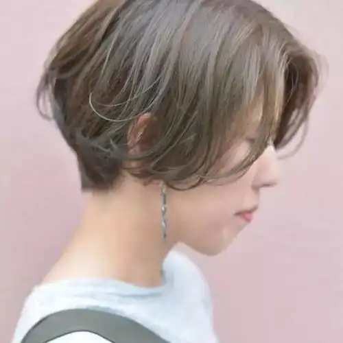 女生齐耳短发中分帅气,短发图片-第2图,发型图片