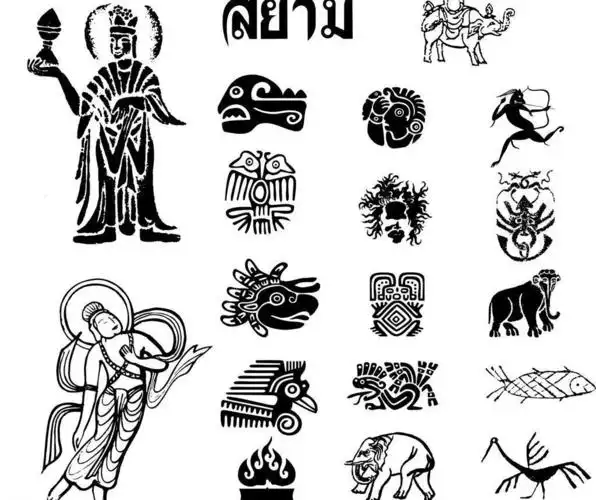 佛教元素矢量图图片