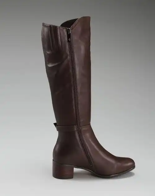 女款端庄高贵高雅精致靴子咖啡色