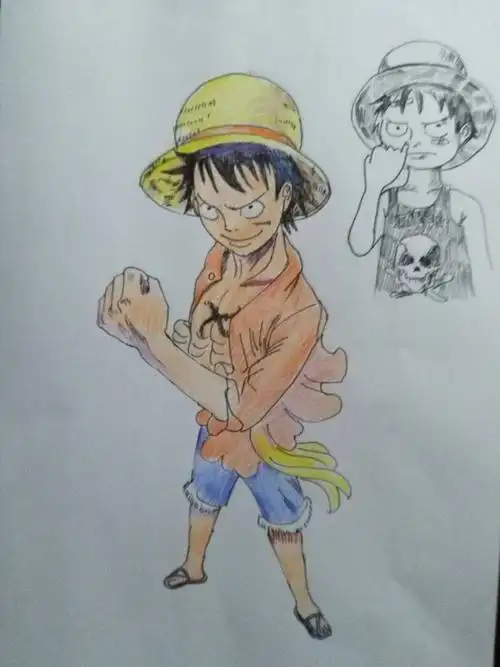 动漫卡通人物彩铅画