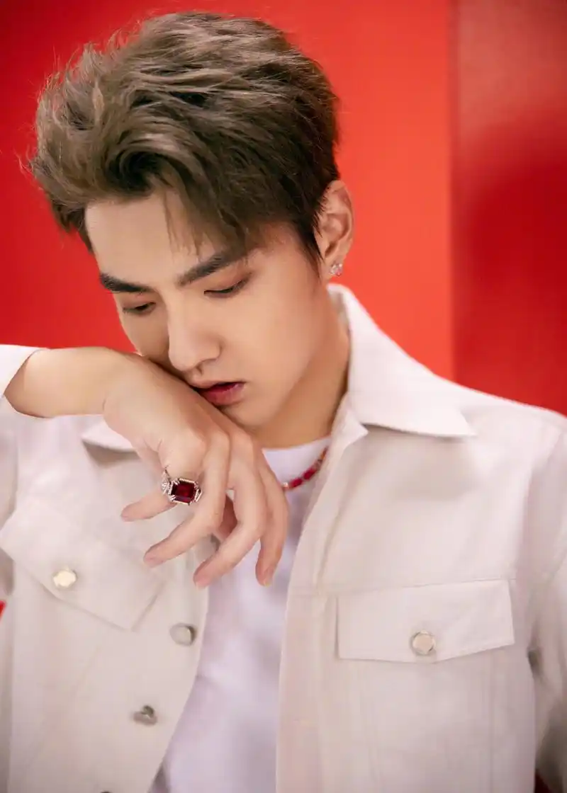 吴亦凡纯白套装型男写真图片16