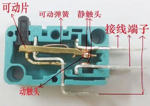 电饭锅微动开关结构图