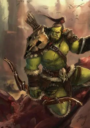 魔兽同人 经典怀旧主题绘 千针石林的兽人猎手_17173魔兽世界专区