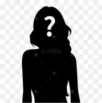 神秘人黑色剪影人像