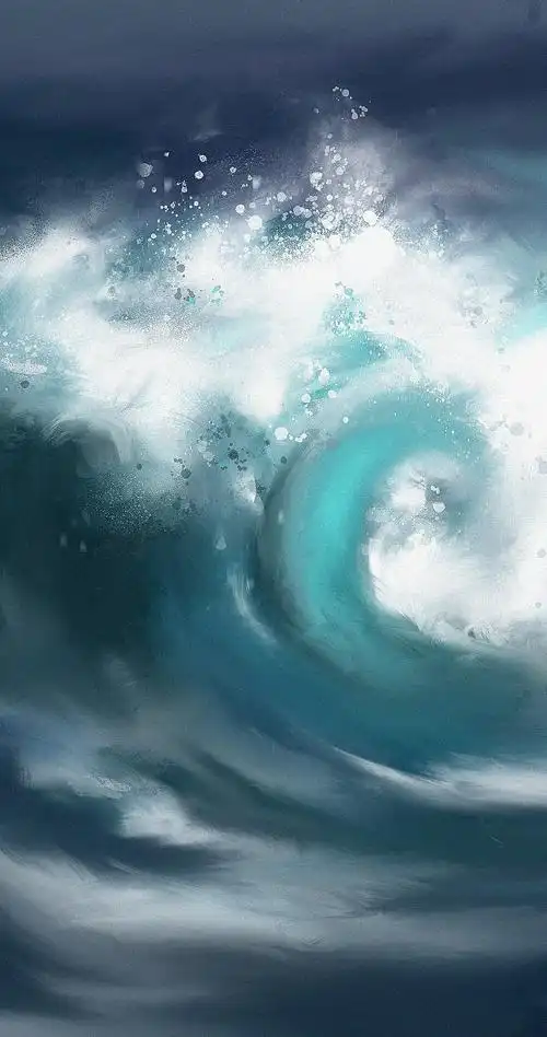 浪里个浪画海浪～|插画|创作习作|雷弟哥哥_原创作品-站酷(zcool)