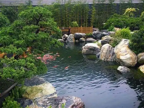 中式园林小区水景(中式园林小区水景图片)