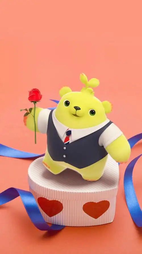 【高清壁纸】萌芽熊情侣系列