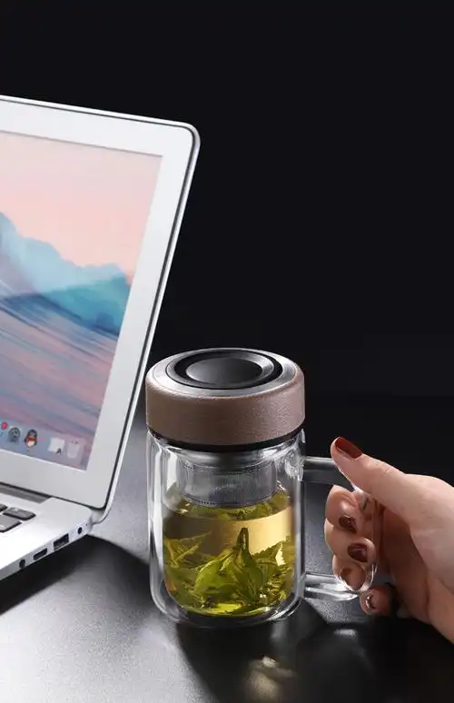 新品高端茶水分离泡茶杯高档双层隔热玻璃杯男女保温便携防摔小巧迷你