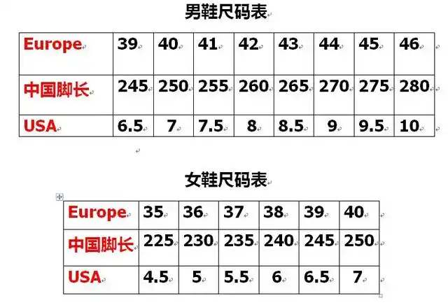 斐乐码数怎么看