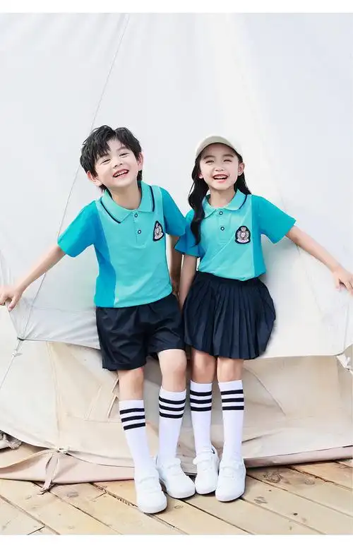 幼儿园园服夏装运动服广州儿童校服一年级学院风毕业服夏季小学生班服