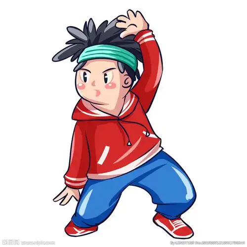 卡通人物街舞男孩