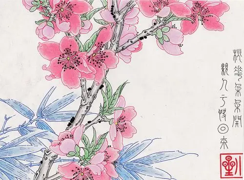 鬼马刺客原创彩铅画花鸟11