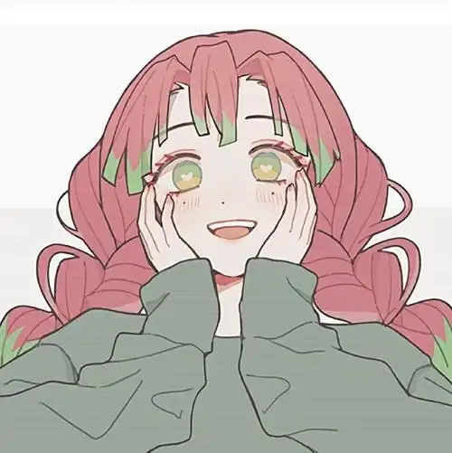 恋柱 甘露寺蜜璃 动漫女生 动漫女头 动漫头像 鬼灭之刃 鬼杀队 柱灭