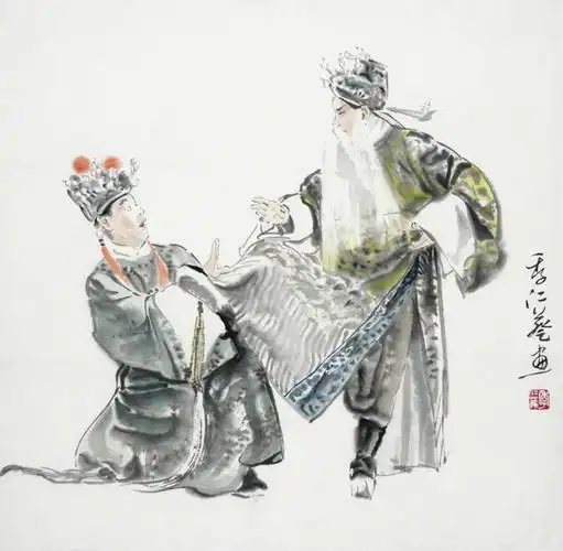 国画季仁葵梨园曲系列