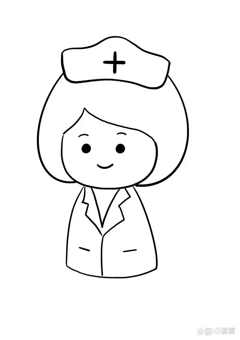 简笔画教程分享 护士姐姐