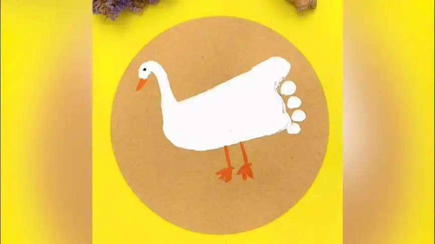 第660集|儿童画:小脚丫创意鸭子