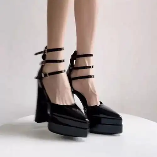 20cm大码超高跟凉鞋特高跟细跟性感防水台恨天高超高钢管舞鞋女夏