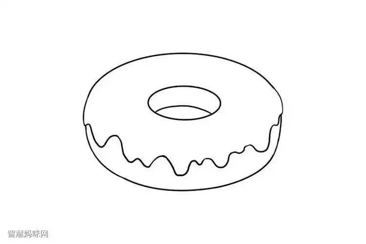 甜甜圈怎么画 - 智慧妈咪网