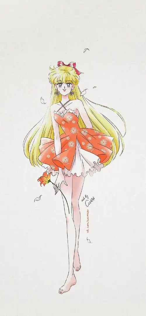 美少女战士手绘插画高清手机壁纸