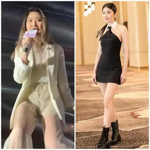 陈慧琳身穿白银圣装秀美腿真是越老越开放