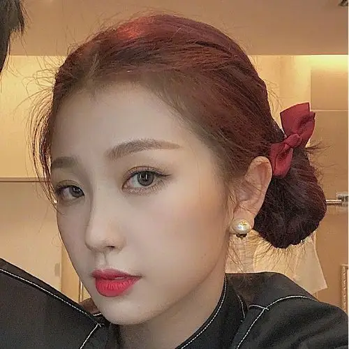 非日常派对虞书欣同款红色jk蝴蝶结小号发夹可爱少女边夹头饰发饰 姜