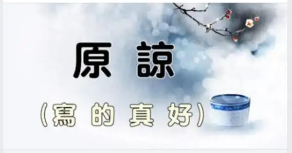 原谅!(写得真好)