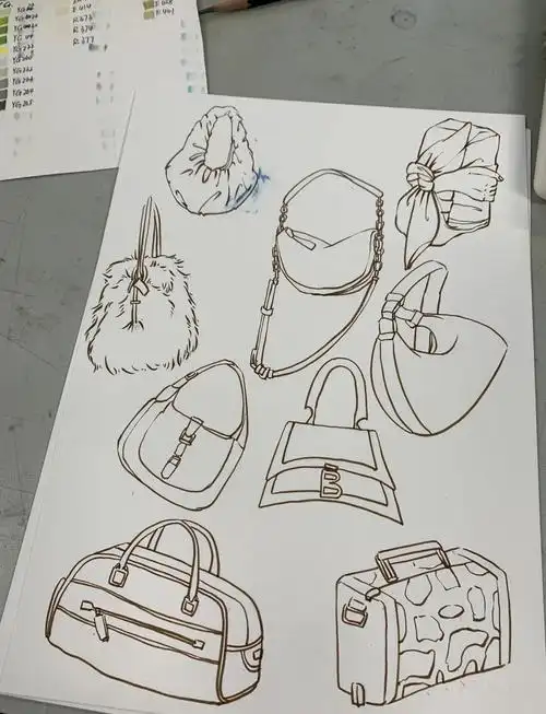 作为时尚插画和服装设计的一部分,包包手绘不仅需要你对材质和结构的