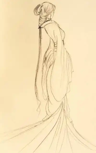 简笔画手绘侧颜简笔画古风女子侧颜简笔画发型设计女生侧面头发简笔