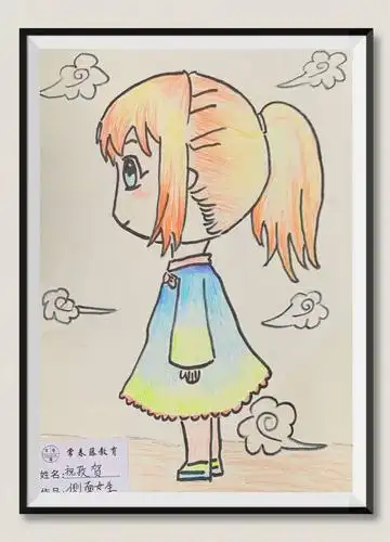 侧面女生q 版人物画法