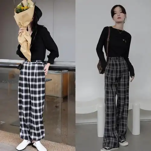 1,相近色搭配二,格子裤的穿搭技巧格子裤不同的长度也有不一样的美感