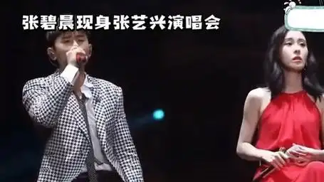 张碧晨现身张艺兴演唱会
