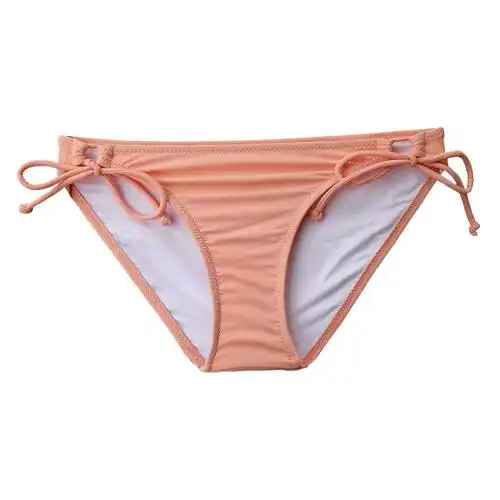 单条比基尼裤女游泳裤泳裤清新巴西风白色绑带1421m