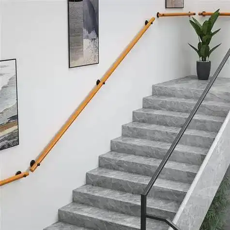 圆形实木楼梯扶手靠墙家用室内防滑拉手儿童老人安全无障碍木扶手