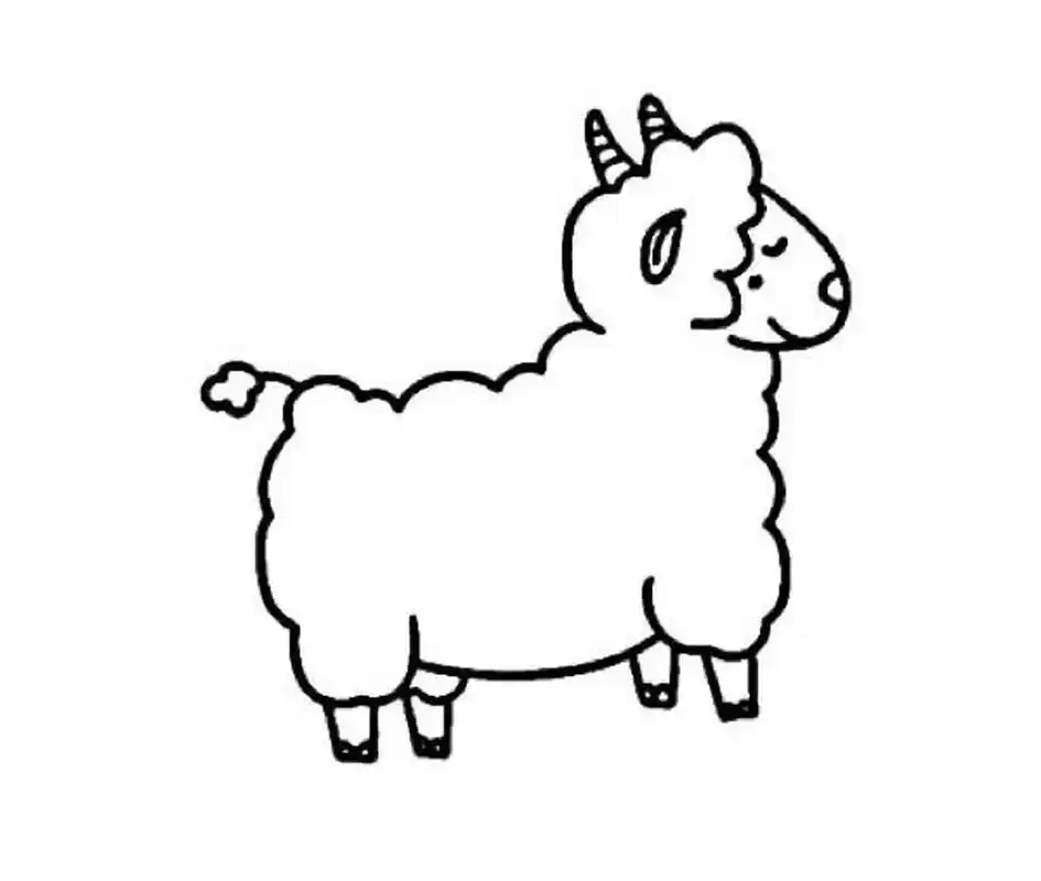 羊简笔画/儿童创意画/简笔画素材 可爱的小绵羊来啦 #简笔画