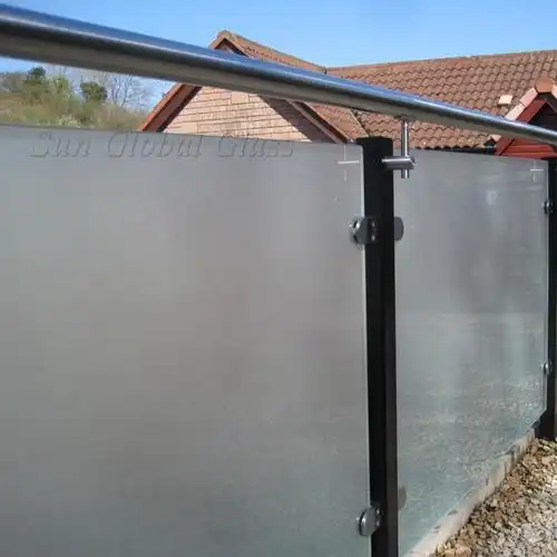 buy 磨砂玻璃围栏面板,磨砂玻璃围栏,栅栏磨砂玻璃 product  n