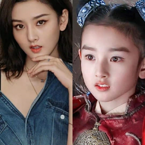 小时候和现在的眼神莫名相似的杨超越.从小看到大的"功夫小子"释小龙.