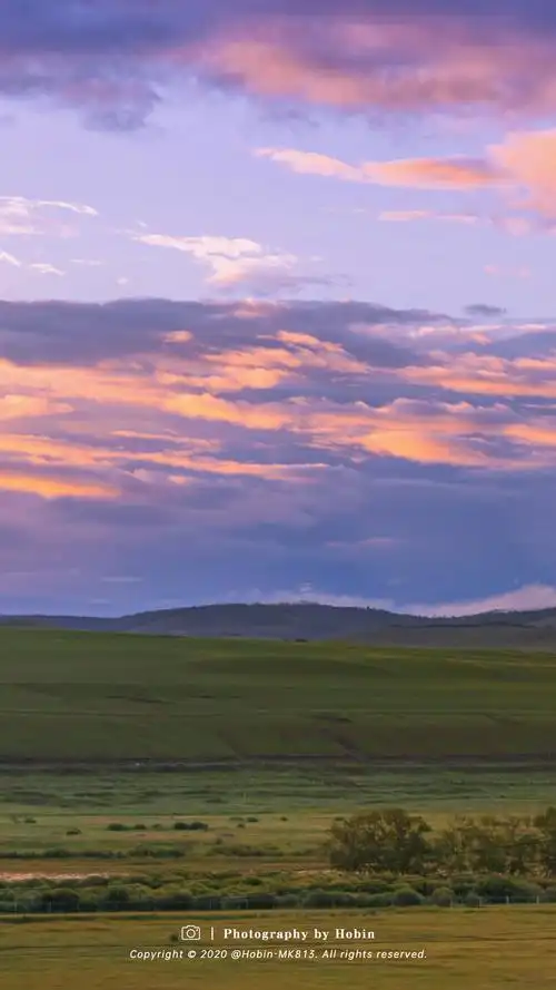 紫色云霞落日手机壁纸