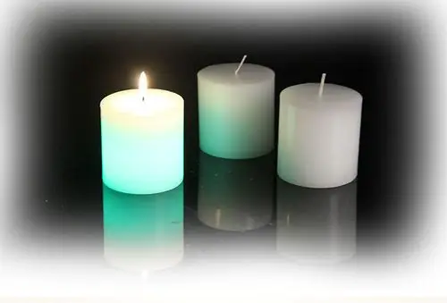 厂家供应变色蜡烛纯手工圆柱形电子工艺石蜡蜡烛 led香薰蜡烛