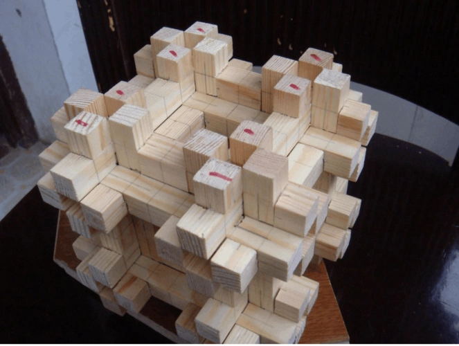 井字系列鲁班锁的全解析之12柱的拼合及变化