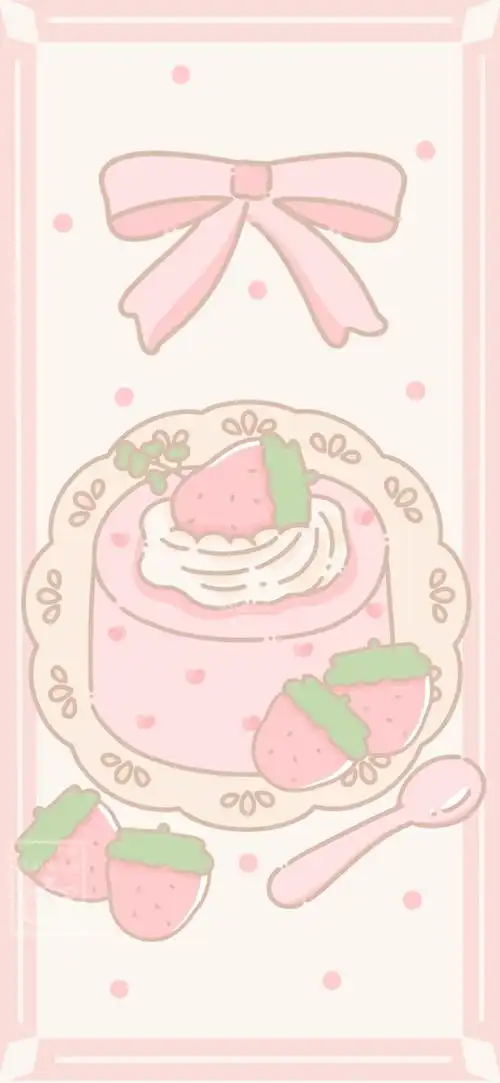 可爱少女心零食壁纸原创插画