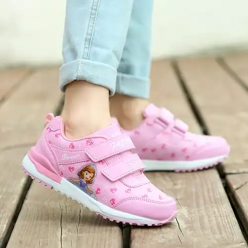 皮面防水加单鞋儿童运动鞋女防滑透气卡通小女孩鞋子童鞋女休闲鞋视频