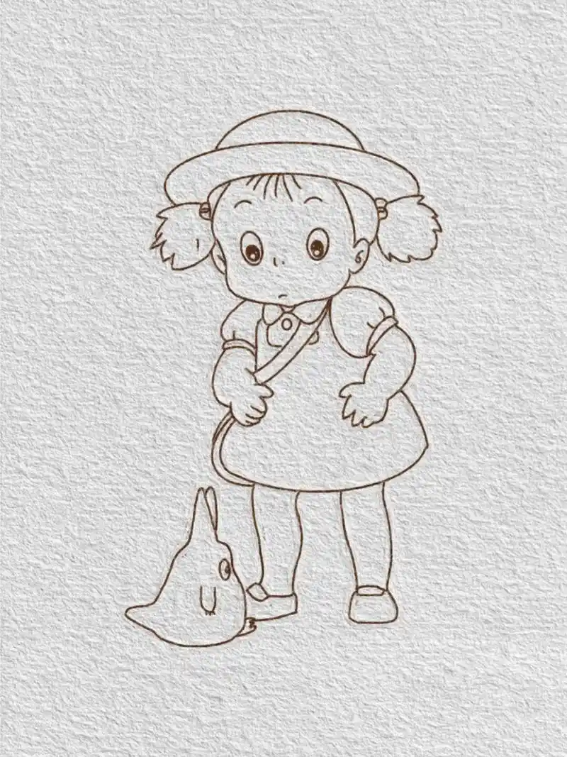 宫崎骏龙猫电影人物简笔画教程(100/26) 无文案,喜欢的留个赞哦 比心