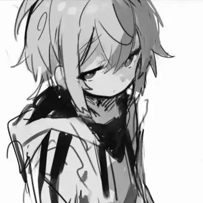 痞帅黑白动漫男头像图片