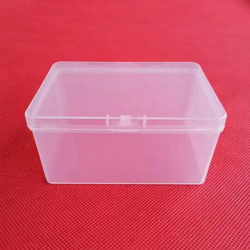 长方形pp塑料盒 透明翻盖杂物螺丝收纳盒产品包装塑胶盒 厂家销售