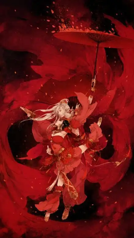 求一张古风的红衣女子的图片!